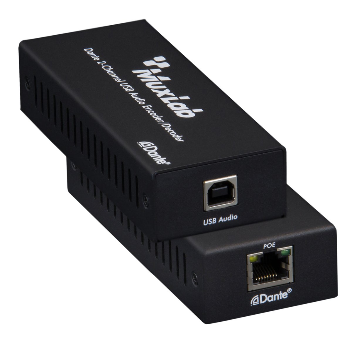 MuxLab 500550 Dante 2-Channel USB Audio Encoder/Decoder