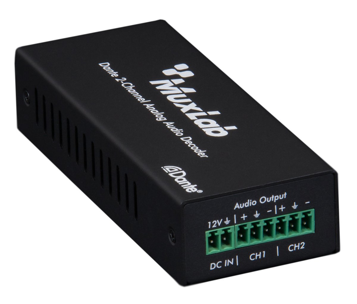 MuxLab 500552 Dante 2-Channel Analog Audio Decoder - view 2