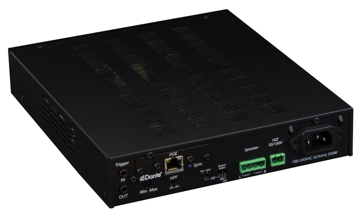 MuxLab 500553 Dante 2-Channel Power Amplifier 240W - view 4