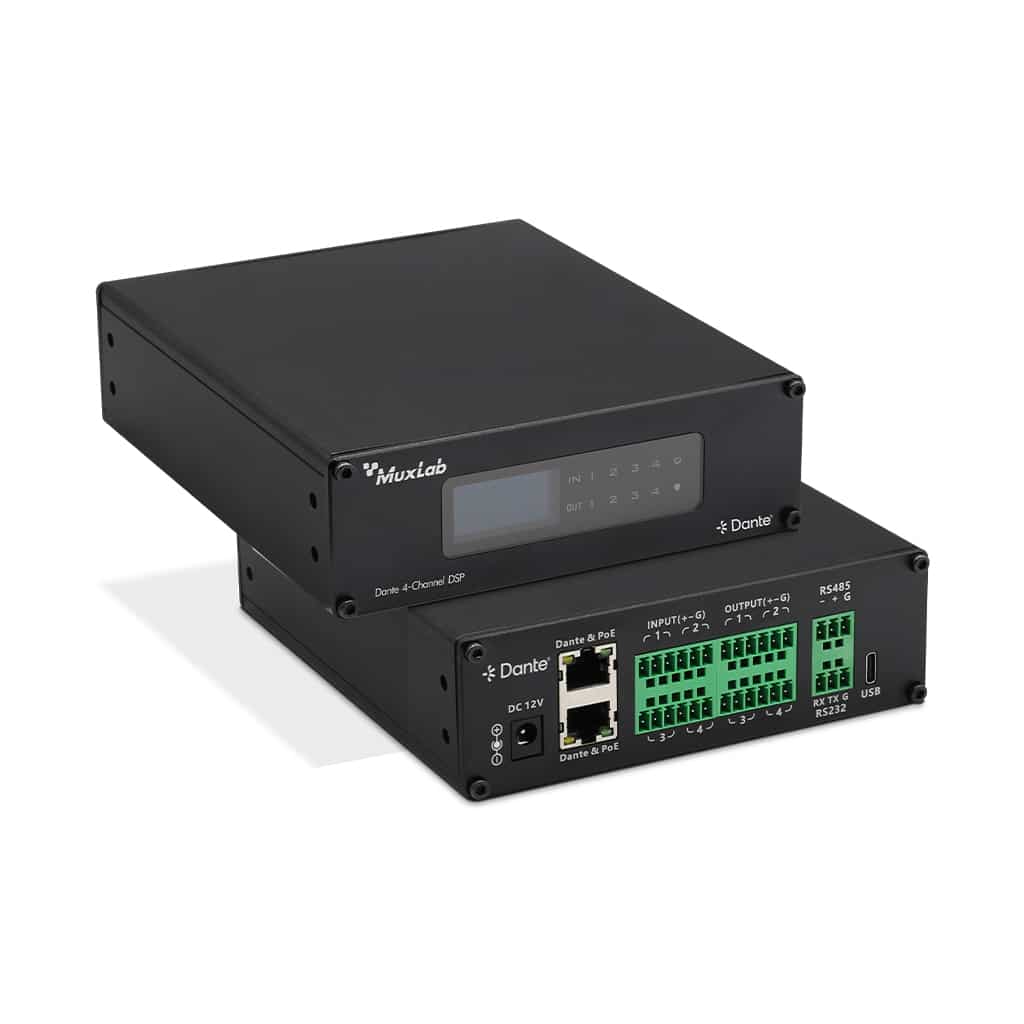 MuxLab 500556 Dante 4-Channel Audio DSP