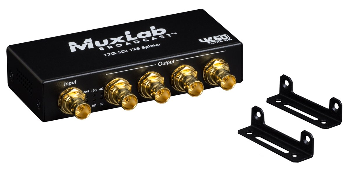 MuxLab 500728 12G-SDI 1X8 Splitter, 4K/60 - view 2