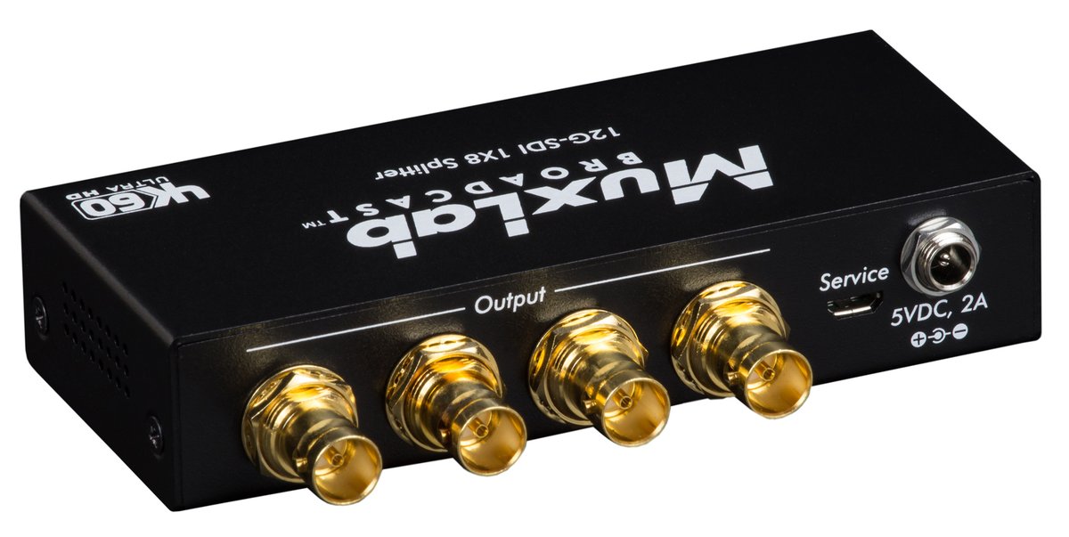 MuxLab 500728 12G-SDI 1X8 Splitter, 4K/60 - view 3
