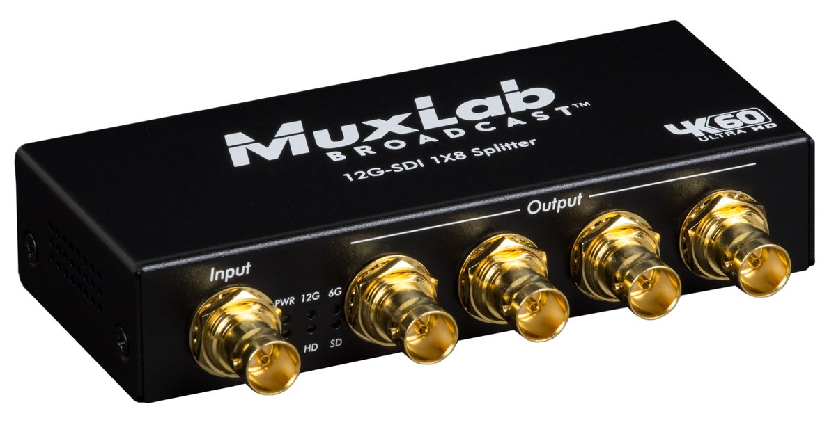 MuxLab 500728 12G-SDI 1X8 Splitter, 4K/60 - view 4