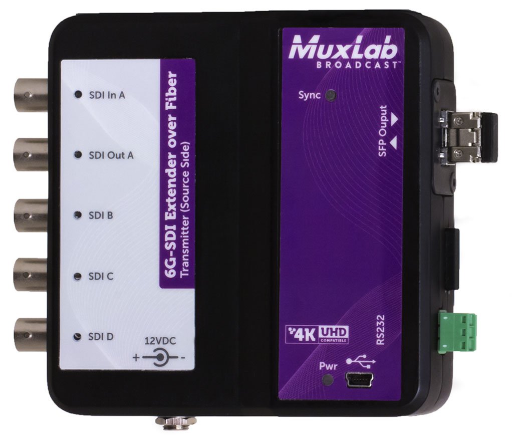 MuxLab 500734 6G-SDI Extender Over Fiber Optic with Return Channel - view 2