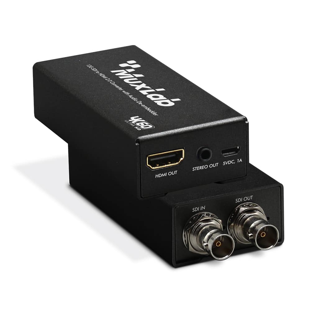 MuxLab 500744 12G-SDI to HDMI 2.0 Converter with Audio Ext - view 2
