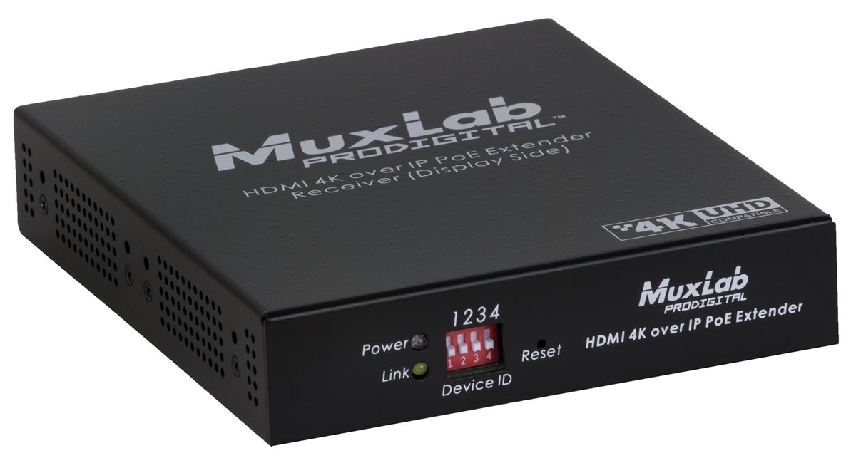 MuxLab 500759 HDMI 4K over IP PoE Receiver - view 2