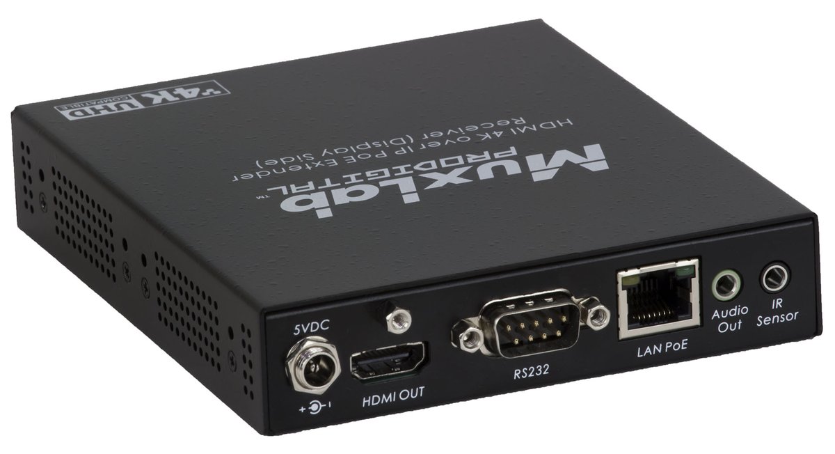 MuxLab 500759 HDMI 4K over IP PoE Receiver - view 3