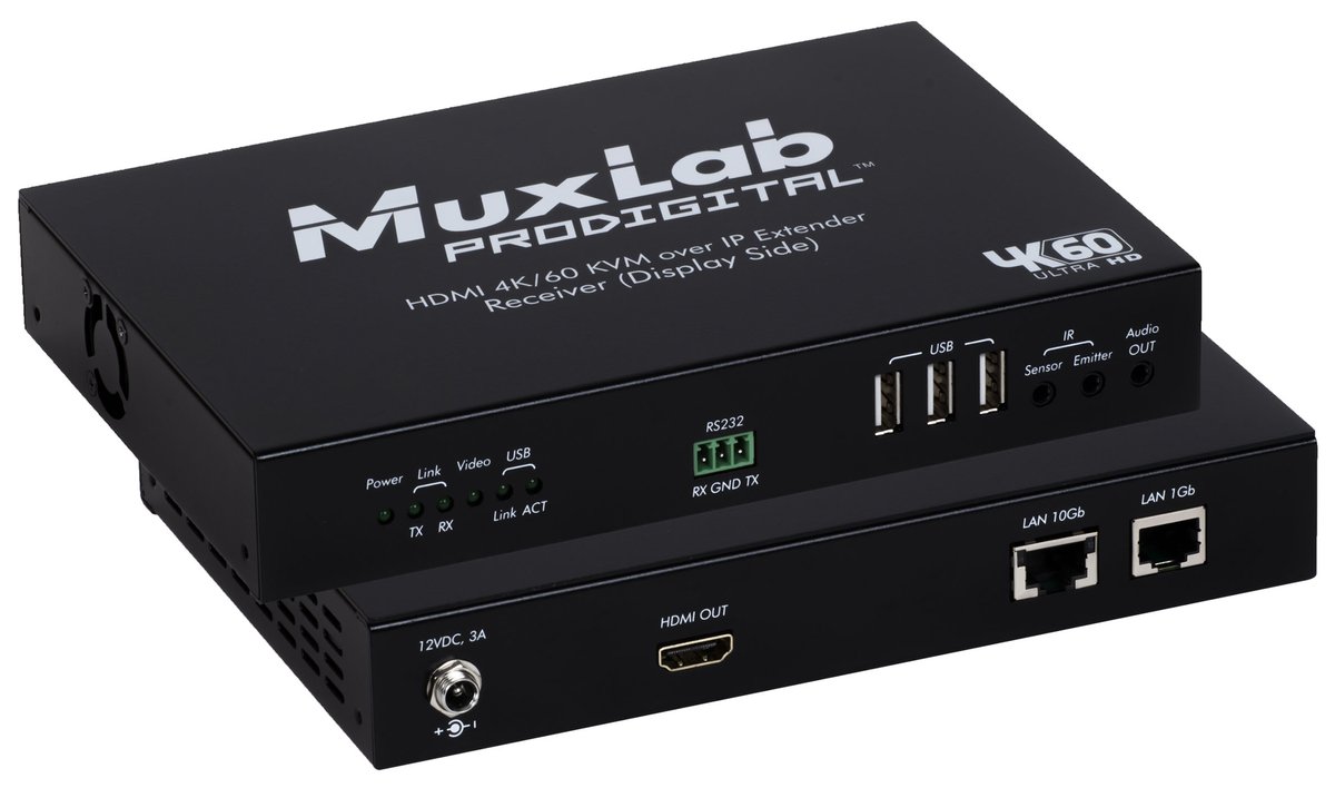 500760 HDMI 4K/60 KVM Over IP Receiver, UTP
