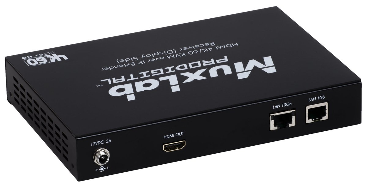 MuxLab 500760 HDMI 4K/60 KVM Over IP Receiver, UTP - view 3