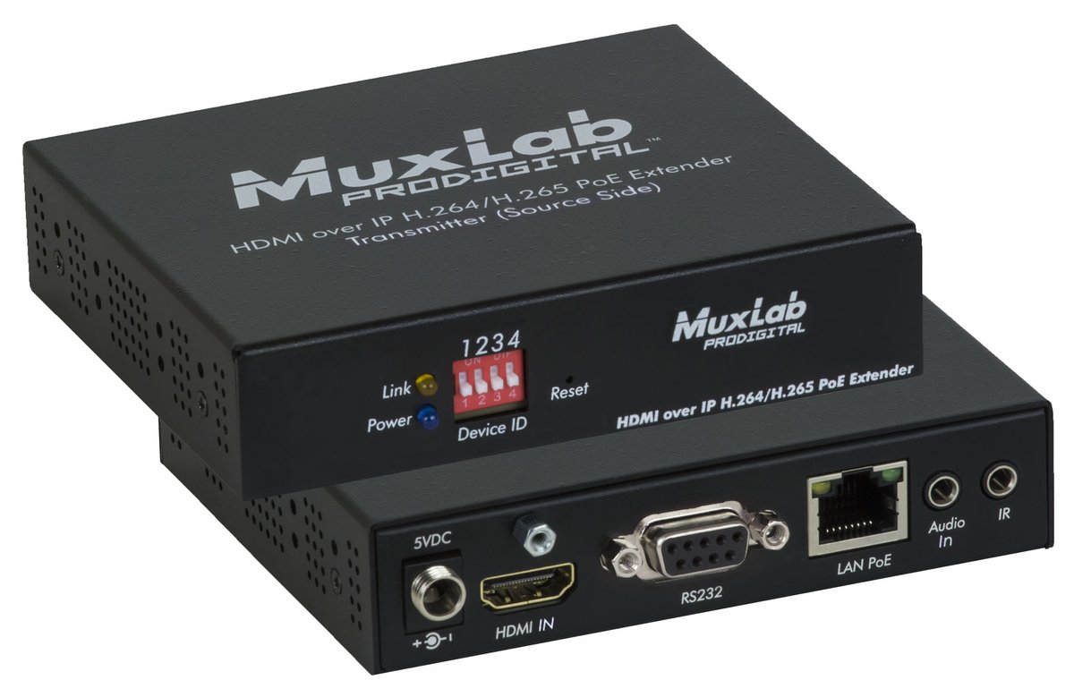 MuxLab 500762 HDMI over IP H264/H265 PoE Receiver, 4K60 - view 2