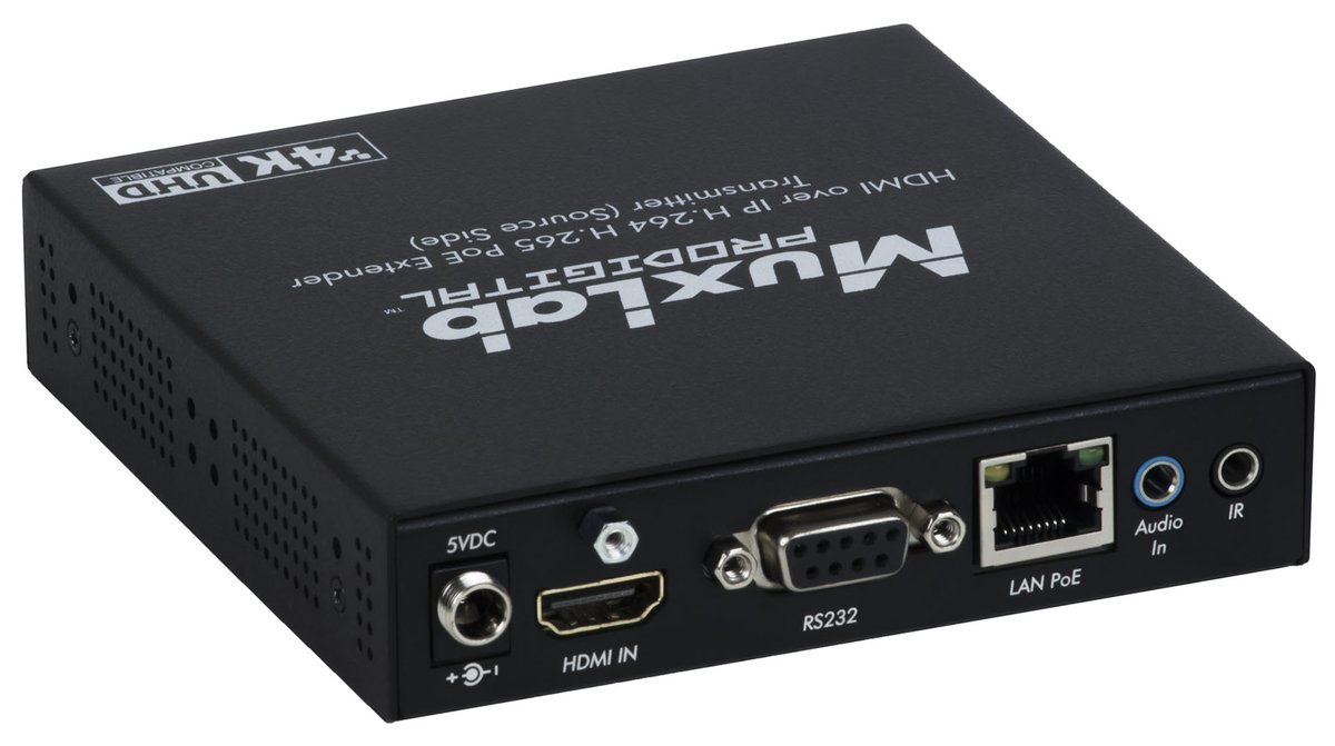 MuxLab 500763 HDMI over IP H.264/H.265 PoE Transmitter, 4K/30 - view 3