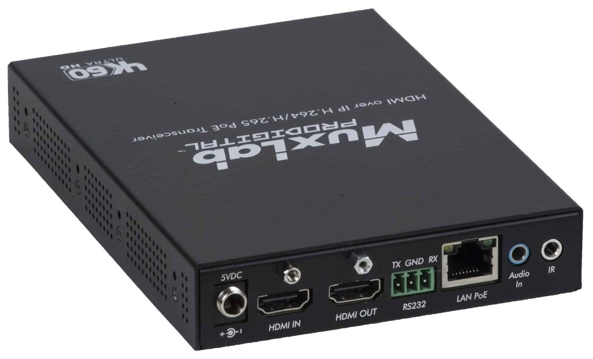 MuxLab 500764 HDMI over IP H.264/H.265 PoE Transmitter, 4K/60 - view 3