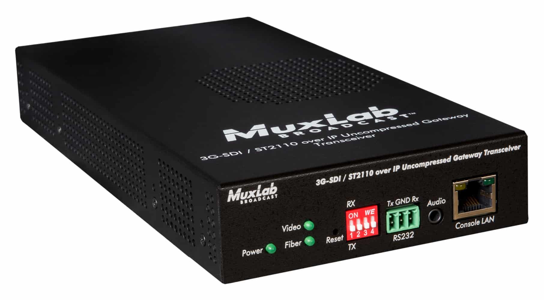 MuxLab 500767 3G-SDI/ST2110 over IP Gateway Tranceiver, MM - view 2