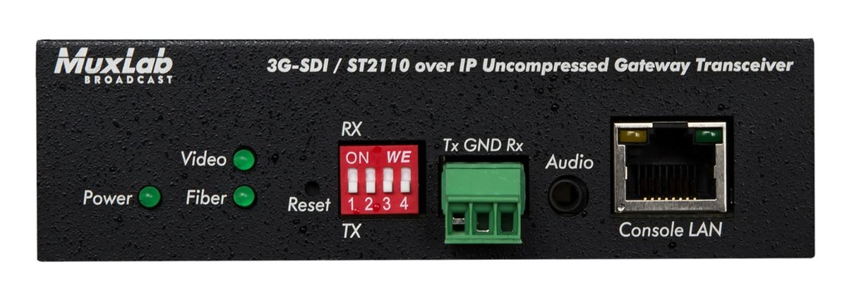 MuxLab 500767 3G-SDI/ST2110 over IP Gateway Tranceiver, MM - view 3