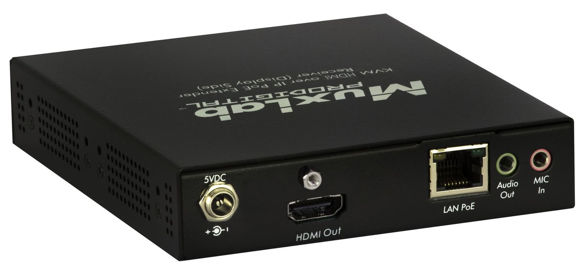 MuxLab 500770 KVM HDMI over IP PoE Receiver - view 2