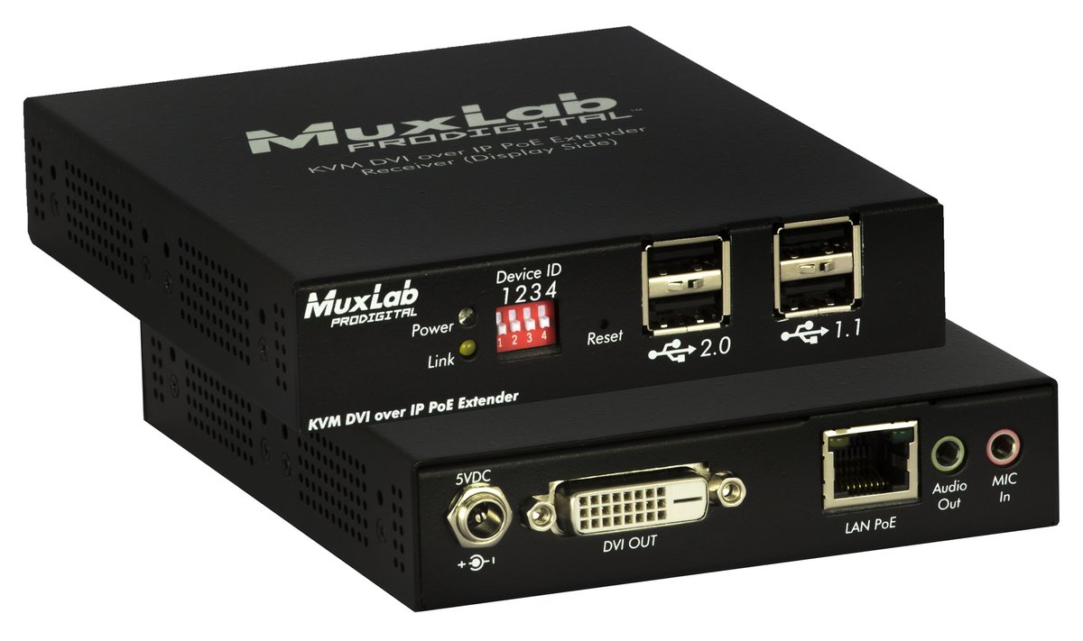 500771 KVM DVI over IP PoE Extender RX