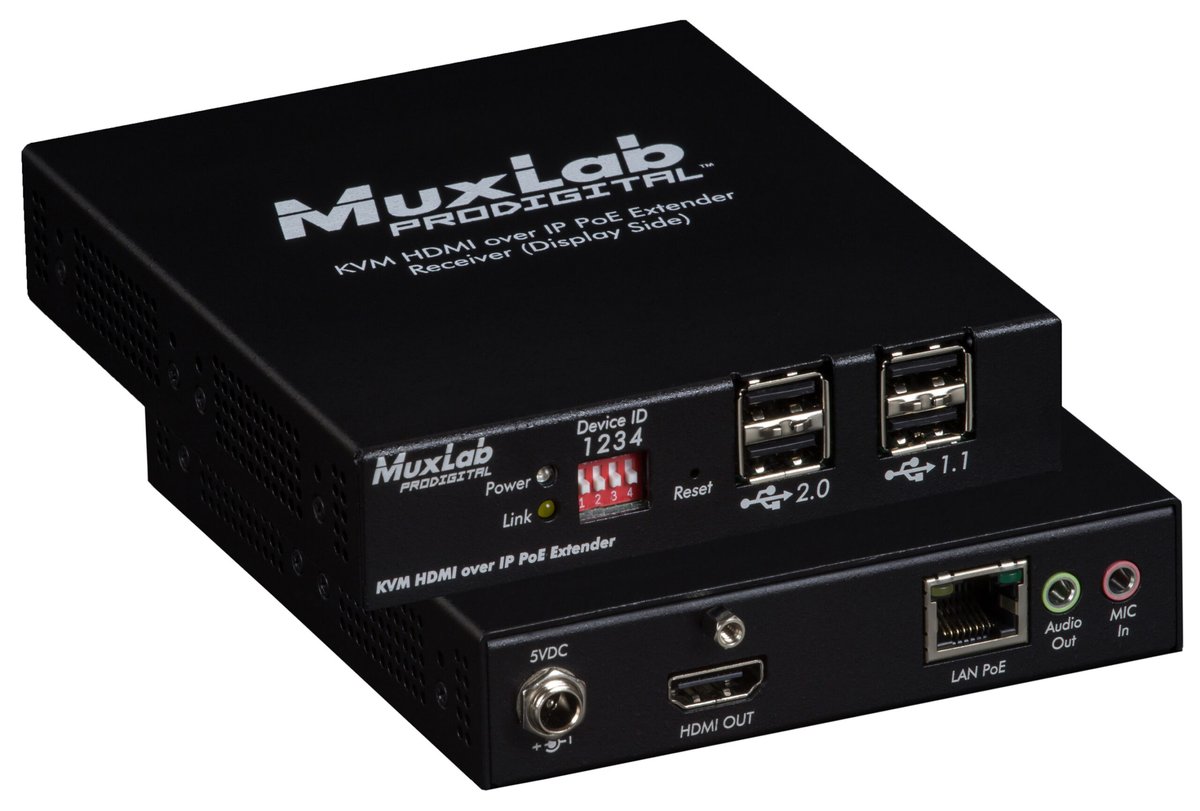 500772 KVM HDMI over IP PoE Receiver, UHD-4K