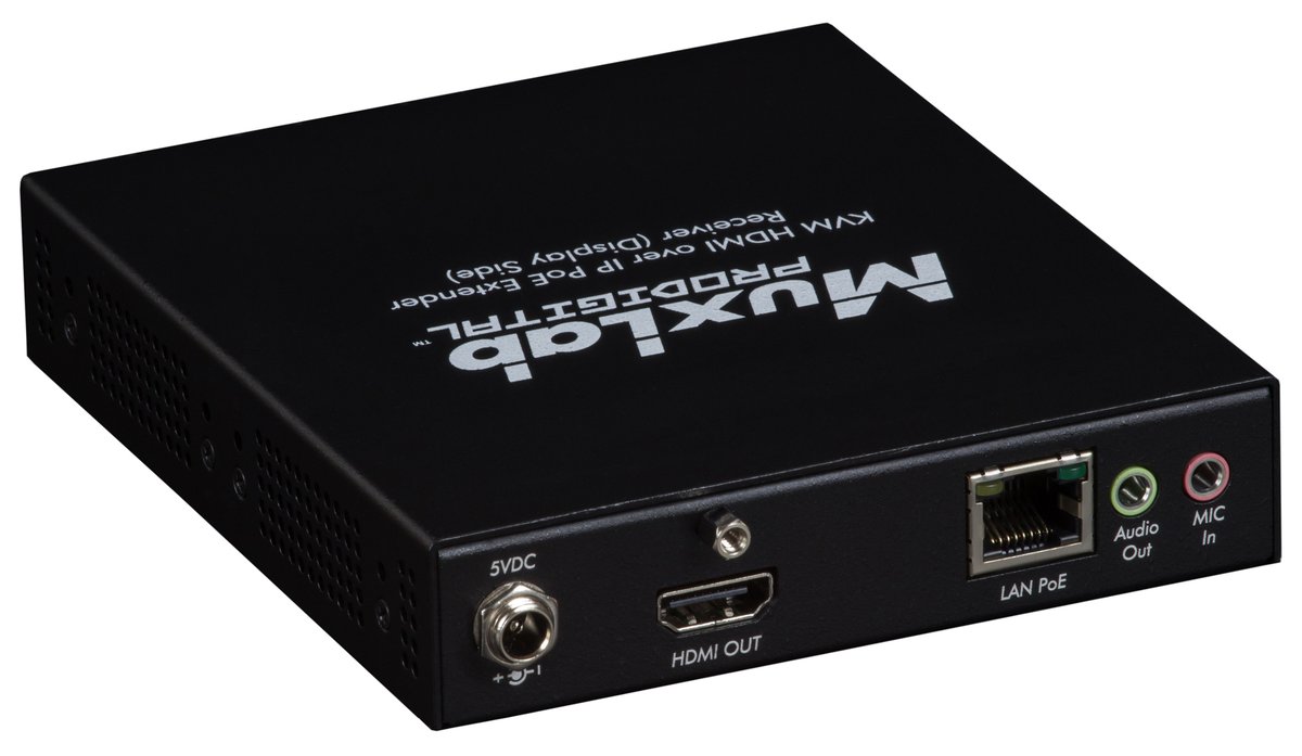 MuxLab 500772 KVM HDMI over IP PoE Receiver, UHD-4K - view 3