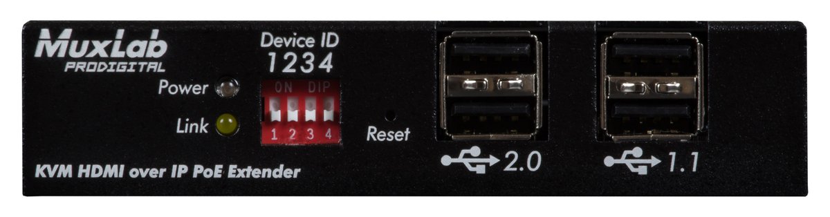 MuxLab 500772 KVM HDMI over IP PoE Receiver, UHD-4K - view 4