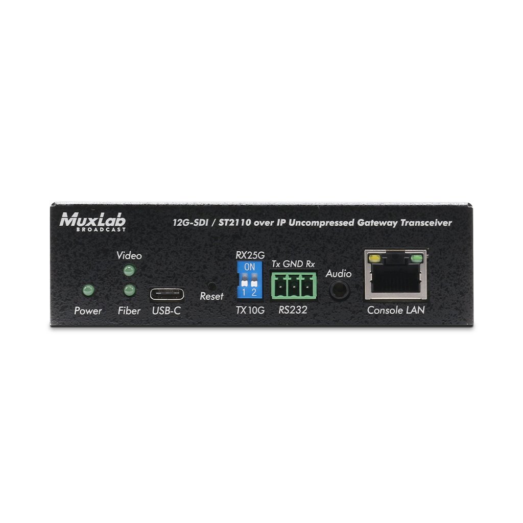 MuxLab 500775 12G-SDI/ST2110 over IP Gateway TRX - view 2