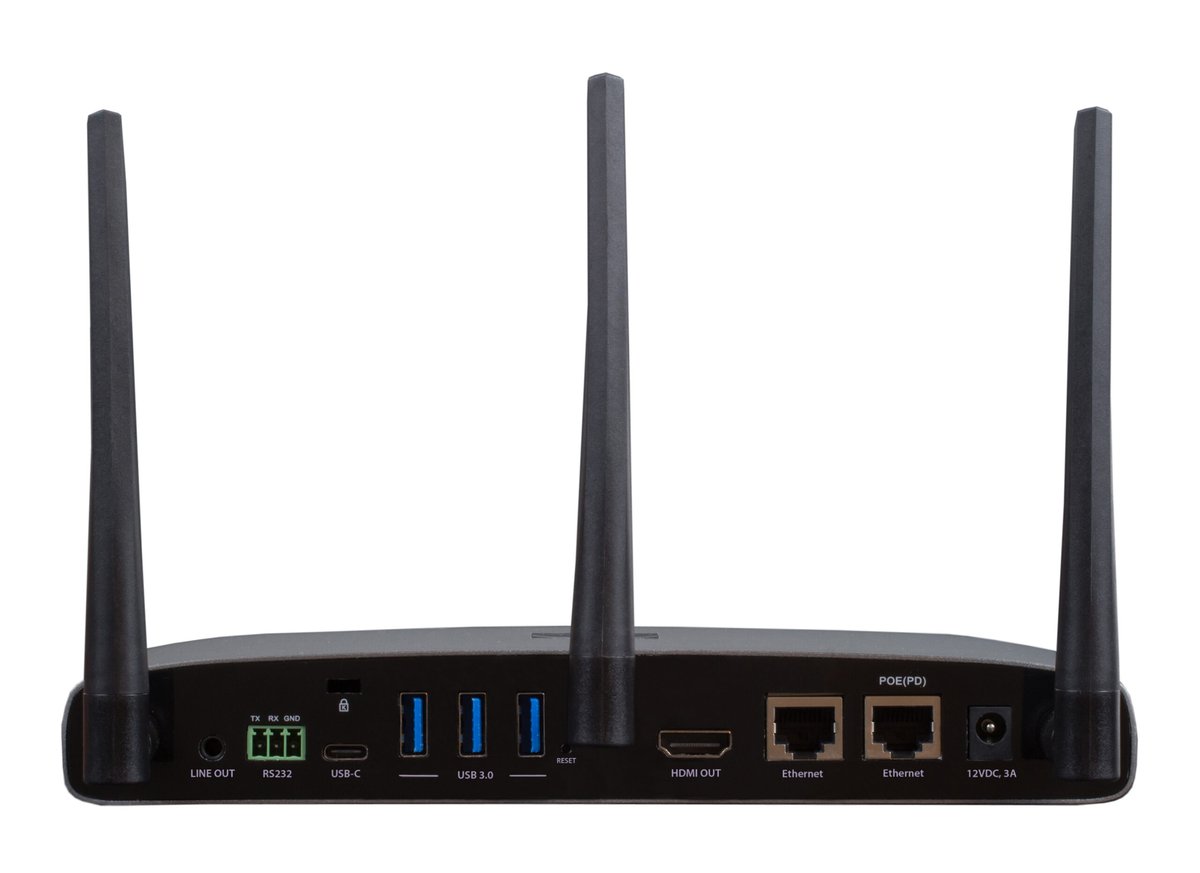 MuxLab 500829 MuxMeet Share Base-2 Wireless presentation and BYOM base that shares the room's camera, mic, and speaker - view 2
