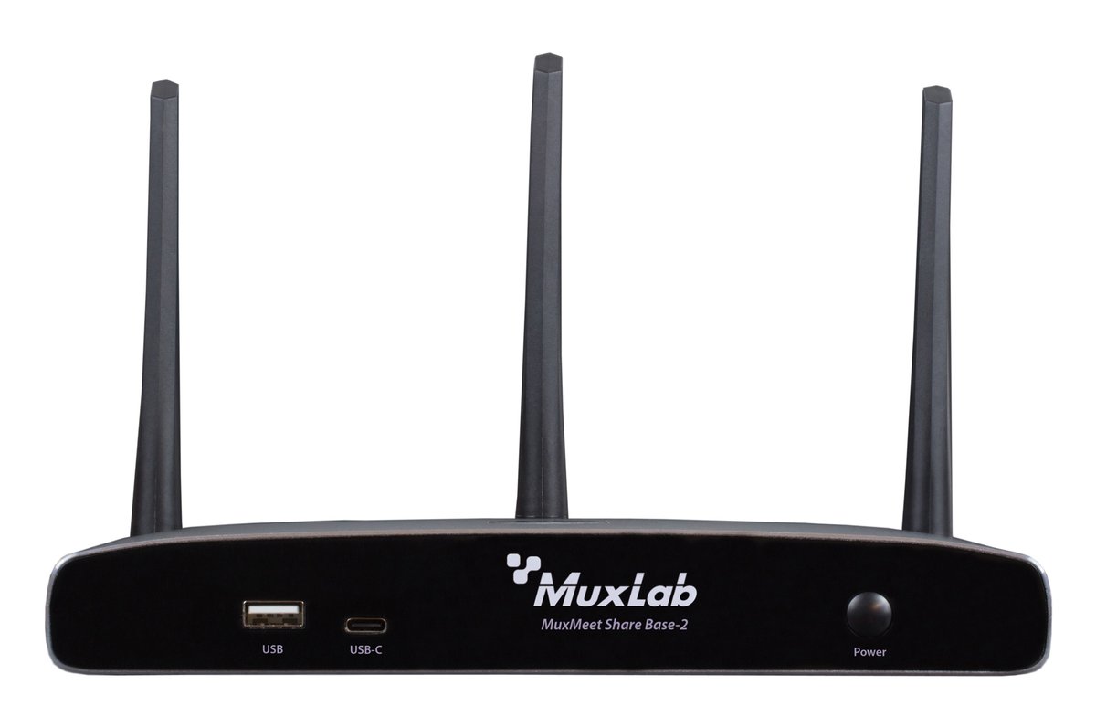 MuxLab 500829 MuxMeet Share Base-2 Wireless presentation and BYOM base that shares the room's camera, mic, and speaker - view 4