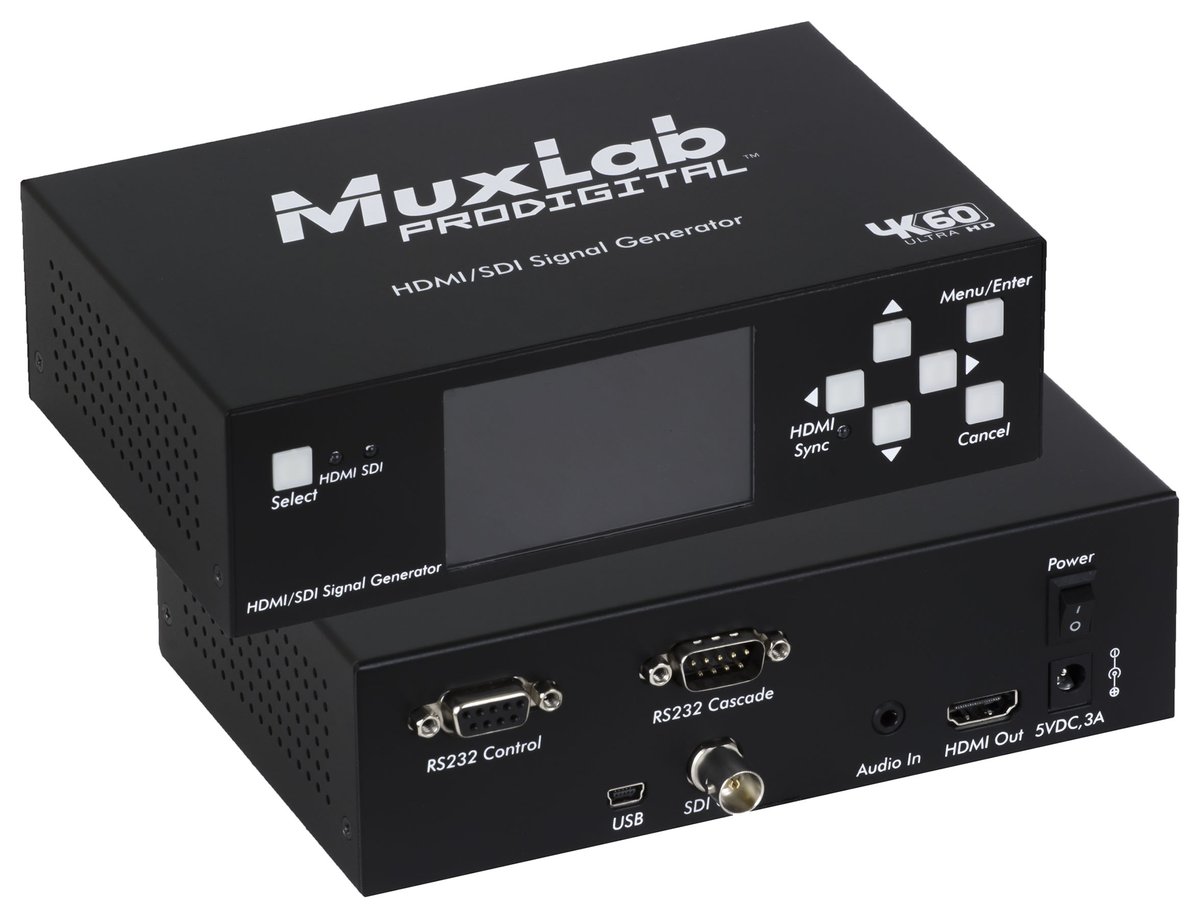 MuxLab 500830 HDMI 2.0/3G-SDI Signal Generator