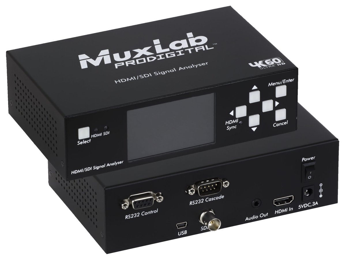 MuxLab 500831 HDMI 2.0/3G-SDI Signal Analyzer