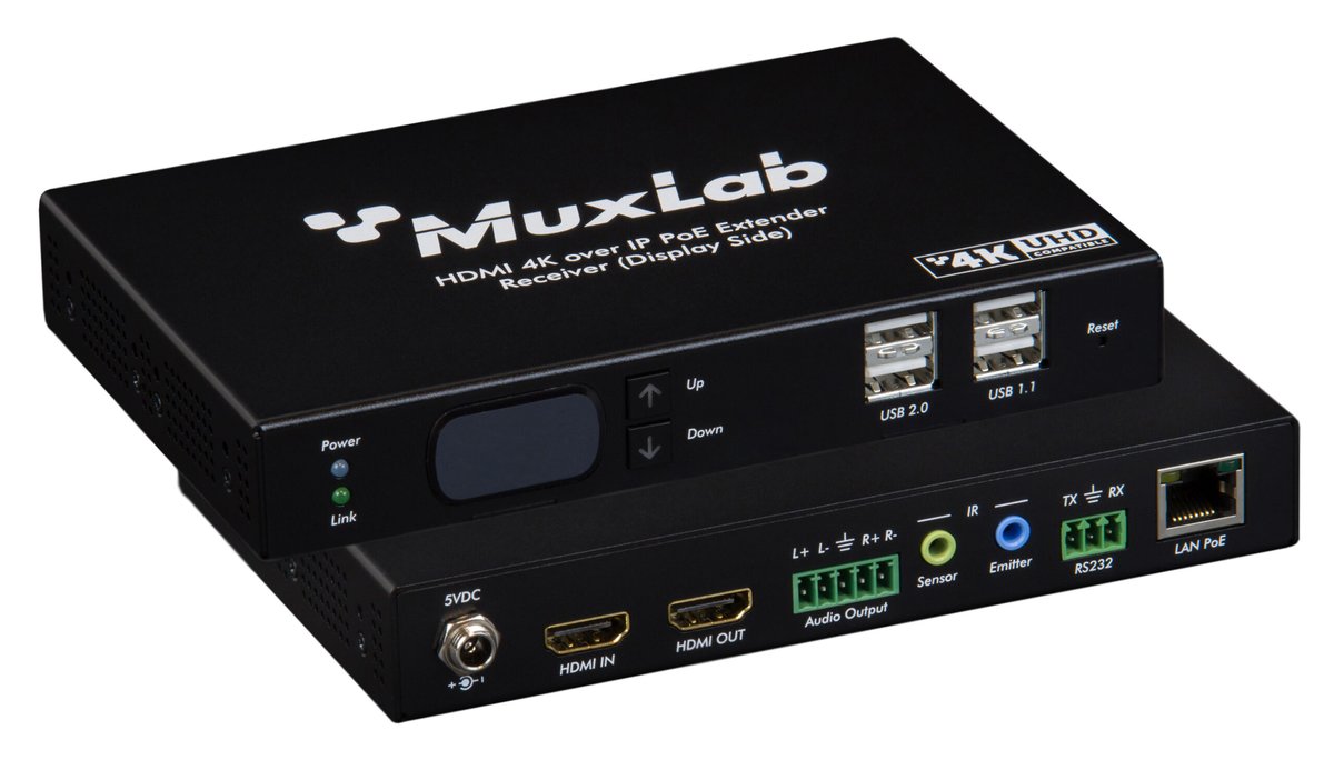 500850 KVM HDMI over IP PoE Receiver Deluxe,4K/30