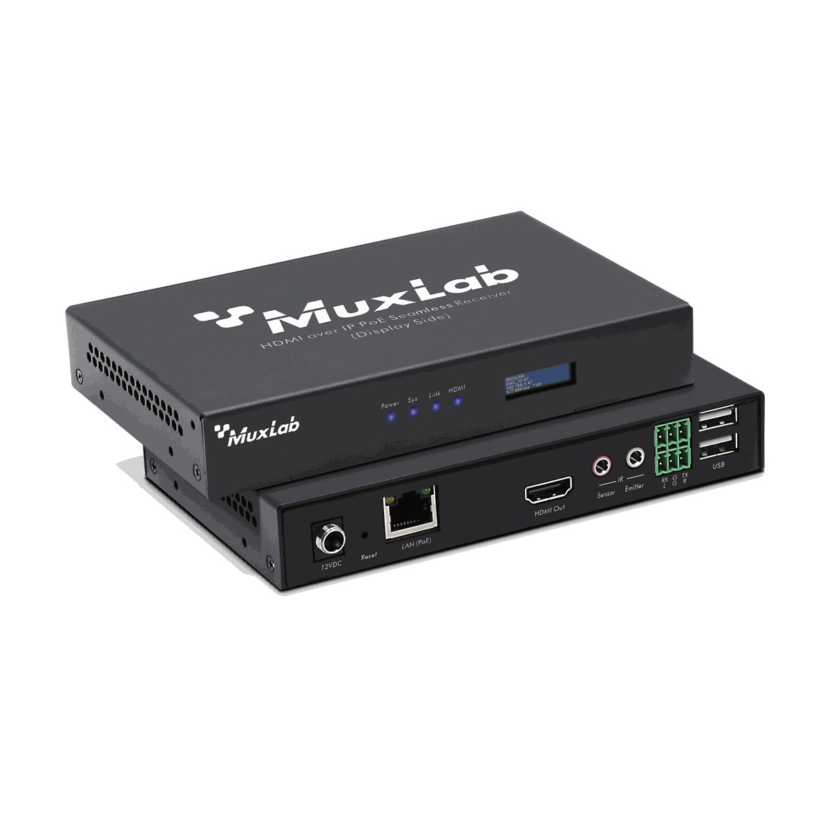MuxLab 500864 HDMI over IP PoE Seamless Receiver, 1080P - view 2
