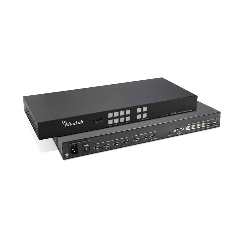 500870 KVM 4x2 HDMI 2.0 Multiview Switcher