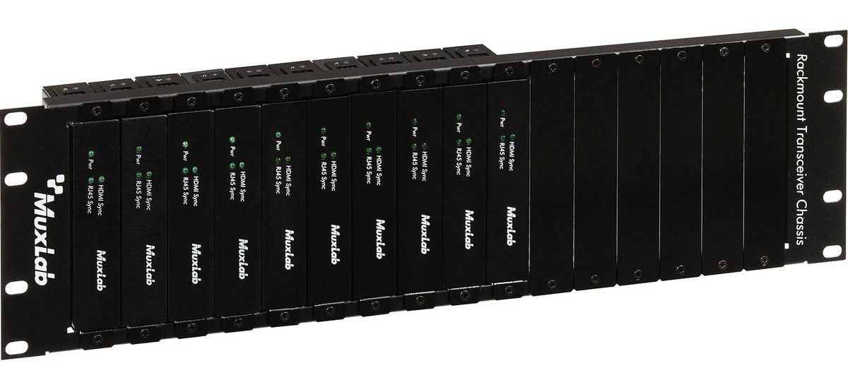MuxLab 500920 16 Port Rackmount Transceiver Chassis product image