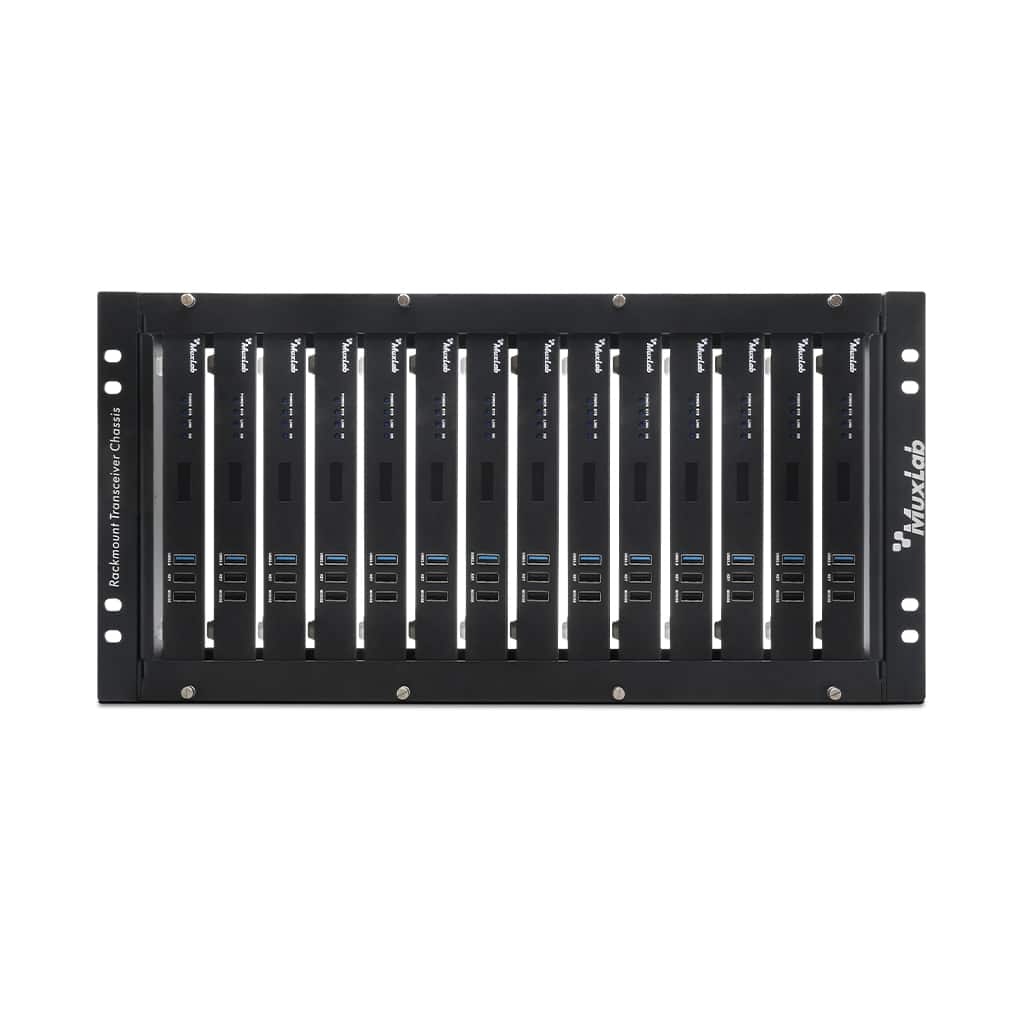 MuxLab 500925 14 Port Rackmount Transceiver Chassis 5.5U