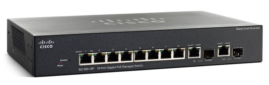 MuxLab 500995 Cisco CBS350-8P-E-2G-NA 8-Port Gigabit PoE Managed Switch, Pre-Configured - view 3