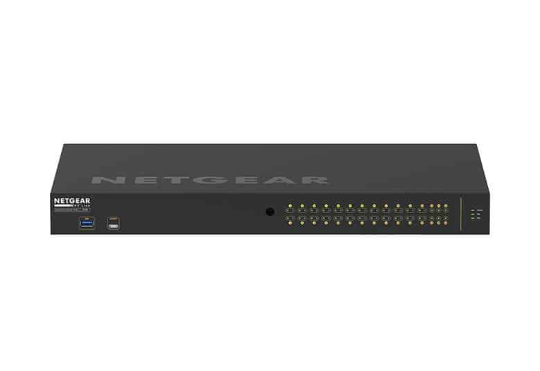 MuxLab 500996-NGS Netgear GSM4230P 28-Port Gigabit PoE Managed Switch, Pre-Configured