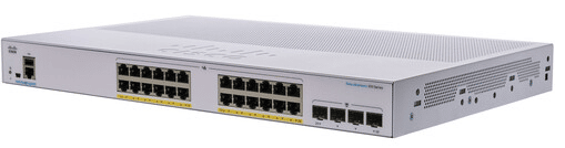 MuxLab 500996 Cisco CBS350-24P-4G-NA 24-Port Gigabit PoE Managed Switch, Pre-Configured - view 2