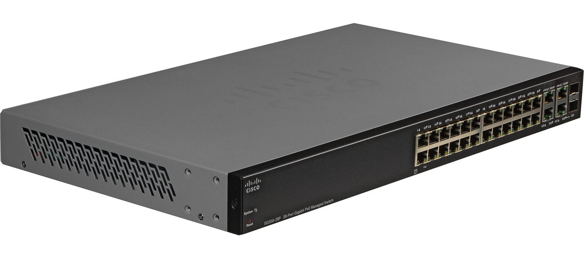 MuxLab 500996 Cisco CBS350-24P-4G-NA 24-Port Gigabit PoE Managed Switch, Pre-Configured - view 3