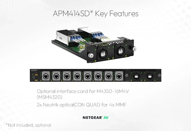 NETGEAR APM414SD Multimode Fiber Interface Card for M4350-16M4V