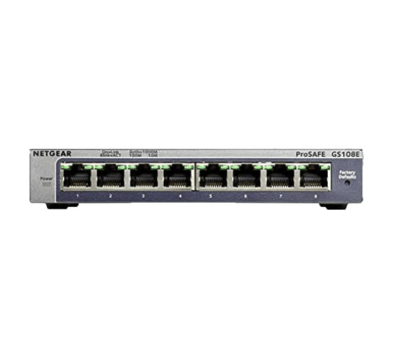 NETGEAR 8-Port Gigabit Ethernet Easy-Smart Switch (GS108E) - view 2