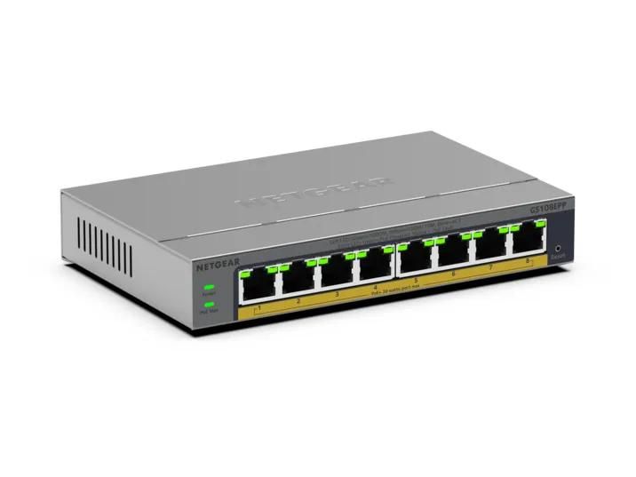 NETGEAR 8-Port Gigabit Ethernet Easy-Smart PoE+ Switch (GS108EPP) product image
