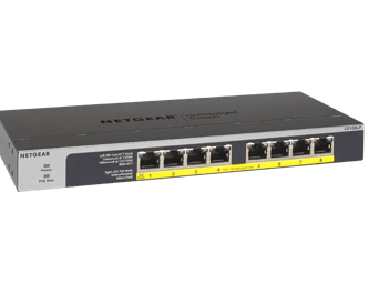NETGEAR 8-Port Gigabit Ethernet Unmanaged Lite PoE+ Switch (GS108LP)