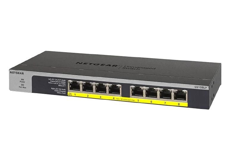 NETGEAR 8-Port Gigabit Ethernet Unmanaged Lite PoE+ Switch (GS108LP) - view 3