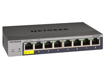 NETGEAR 8-Port Gigabit Ethernet Smart Cloud Switch (GS108T)