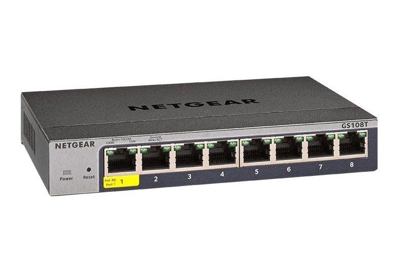 NETGEAR 8-Port Gigabit Ethernet Smart Cloud Switch (GS108T) product image