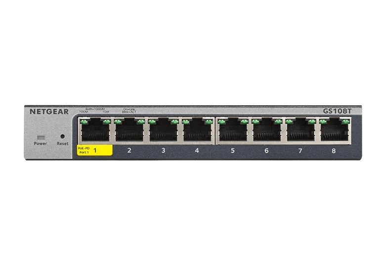 NETGEAR 8-Port Gigabit Ethernet Smart Cloud Switch (GS108T) - view 2