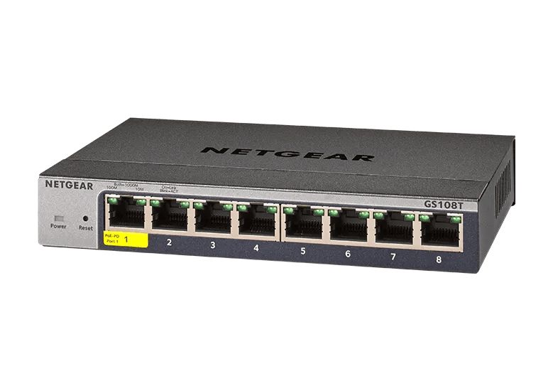 NETGEAR 8-Port Gigabit Ethernet Smart Cloud Switch (GS108T) - view 3