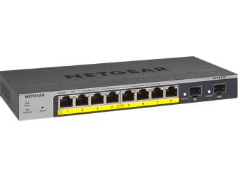 NETGEAR 10-Port Gigabit Ethernet Smart Cloud PoE+ Switch (GS110TP)