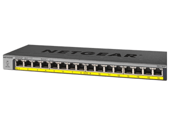 NETGEAR 16-Port Gigabit Ethernet Unmanaged Lite PoE+ Switch (GS116LP)