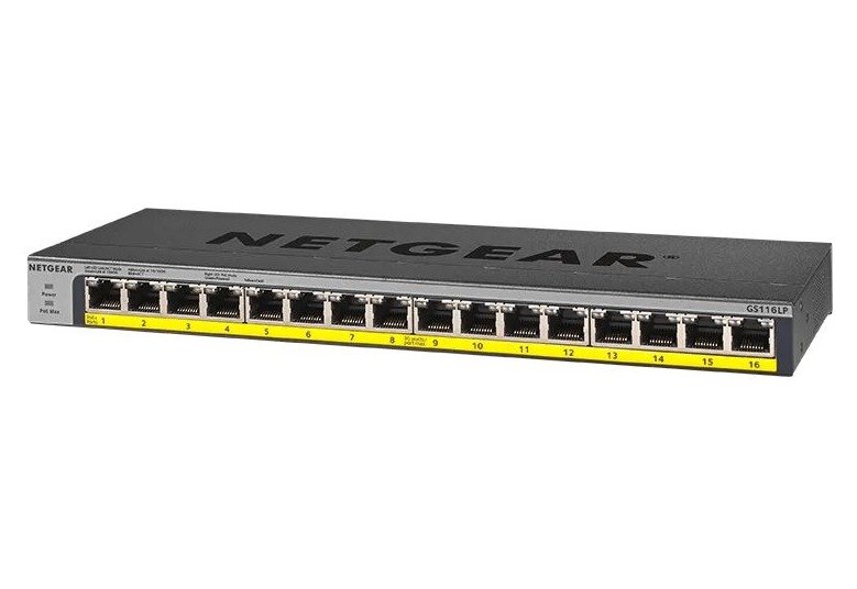 NETGEAR 16-Port Gigabit Ethernet Unmanaged Lite PoE+ Switch (GS116LP) product image