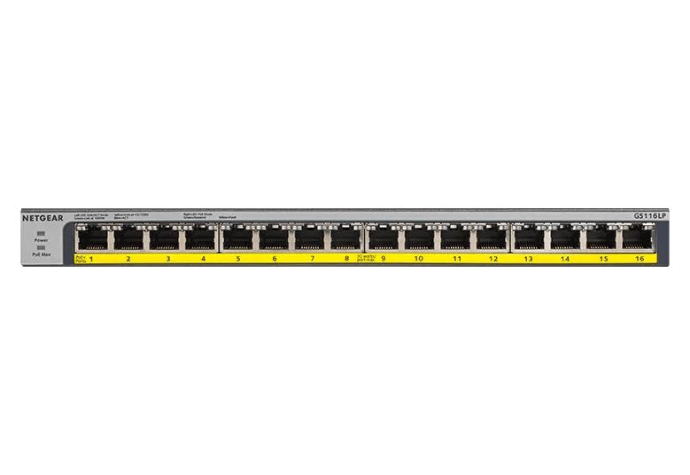 NETGEAR 16-Port Gigabit Ethernet Unmanaged Lite PoE+ Switch (GS116LP) - view 2